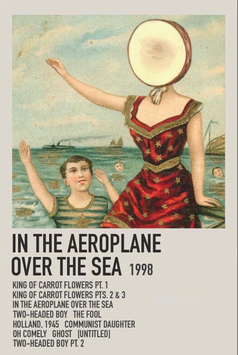 Aeroplane Over The Sea, Safety Dance, Neutral Milk Hotel, Sea Poster, Music Collage, Soul Songs, Music Recommendations, Season Of The Witch, Album Cover Art