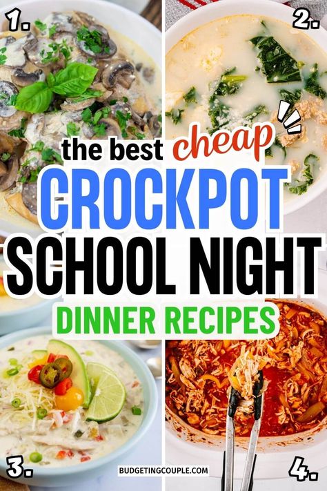 Discover budget-friendly dinners that won't strain your wallet like these cozy slow cooker comfort food recipes. Simplify meal prep with quick and cheap crockpot dinners. Enjoy easy recipes for inexpensive, low-carb meals. Keep it kid-friendly without relying on chicken. Make weeknights easier with dinners that provide delicious leftovers. Cheap Crockpot Dinners, School Night Dinners, School Night Dinner, Campbells Recipes, Night Dinner Recipes, Easy And Healthy Recipes, Budget Friendly Dinner, Easy Crockpot Dinners, Crockpot Dinners