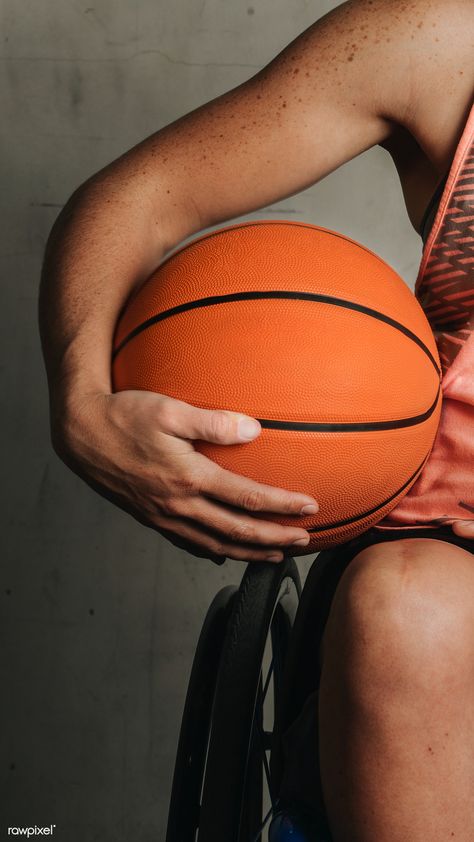 Female athlete in a wheelchair holding a basketball | premium image by rawpixel.com / McKinsey Basketball Iphone Wallpaper, Holding A Basketball, Wallpaper Basketball, Wheelchair Basketball, Adaptive Sports, Medical Icon, Female Athlete, Sport Player, Fit Couples