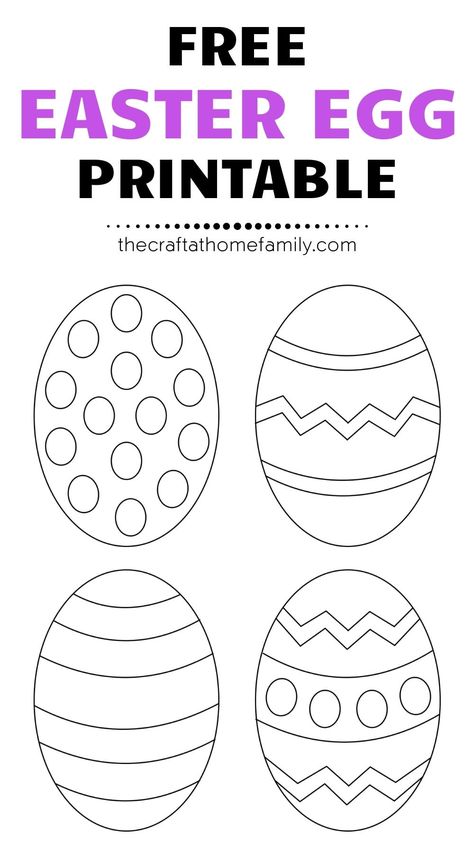 Looking for simple Easter craft ideas? Download our free Easter egg printable and check out these fun projects that you can do at home with your kids! Use our free Easter egg template as a colouring sheet or pick a craft suitable for your child’s age or skill level! We've included Easter eggs with a pattern as well as a blank Easter egg template suitable for fun Easter egg crafts for kids. Download our large Easter egg printables to make and use it to make cards or paper crafts at home! Egg Printable, Easter Egg Printable, Easter Egg Template, Egg Template, Printable Easter Activities, Easter Kindergarten, Easter Lessons, Easter Crafts Preschool, Egg Coloring