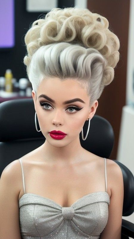 Bouffant Hair Updo, Boy Photo Shoot, Formal Hairstyles For Long Hair, Extremely Long Hair, Bouffant Hair, Teased Hair, Horse Stable, Modern Pinup, Hair Done