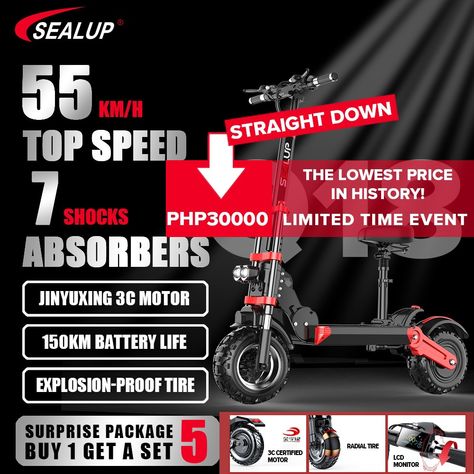 I found this great deal on Lazada! Check it out! 
Product Name:  【1 year warranty】 SEALUP XLP- Q18 Electric Scooter Adult 48V500W Off-road Water Proof Electrical Car Electric Scooter for Adult 200KG Foldable Basikal Eletrik Motor 11 Inches Radial Electric bike
Product Price:  ₱57,700.61
Discount Price:  ₱34,307
https://s.lazada.com.ph/s.hcQB7?cc Health Ideas, Discount Price, Electric Scooter, Electric Bike, Water Proof, Battery Life, Electric Cars, 11 Inches, Off Road