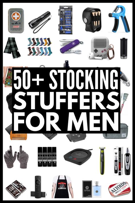 Best Gifts For Guys, Dad Stocking Stuffers, Stocking Stuffers For Adults, Diy Stocking Stuffers, Diy Stockings, Gifts For Guys, Christmas Stocking Gifts, Stocking Stuffers For Men, Gift Guide For Him