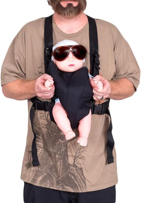 The hangover baby Carlos halloween costume is the perfect easy costume for anyone! Affiliate link, which means i get commission if you purchase, but you don't pay anything additional! Alan Hangover, The Hangover Baby, Glasses Halloween Costume, Baby Carrier Costume, Hangover Movie, Movie Halloween Costume, Doll Carrier, Unique Halloween Costumes, Baby Beanie Hats