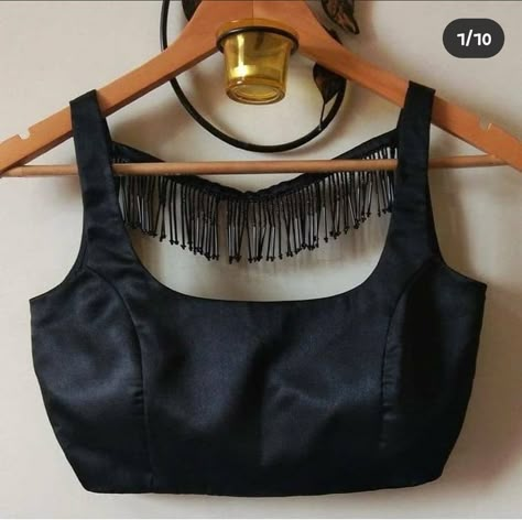 Hindi Dress, Blauj Design, Black Blouse Designs, Sleeveless Blouse Designs, Sequence Blouse, Backless Blouse Designs, Blouse Design Images, Padded Blouse, Blouse Designs Indian