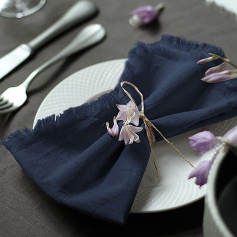 PRICES MAY VARY. This is a delicate handmade cloth napkin, and each napkin takes a lot of time to make, requiring hand-pulling cotton threads on all four sides to get 0.8 inches of fringe. 100% Cotton Material – Ayuzawa Napkins are made of the best cotton, which is smooth, elegant and beautiful. Countless uses – Luxury hotel quality, these dinner napkins are not only good for events and business settings but make great for home settings as well! Use them as hotel napkins, wedding reception napki Wedding Reception Napkins, Handmade Napkins, Burlap Table Runners, Dinner Decoration, Banquet Tables, Dinner Wedding, Cloth Napkin, Table Napkins, Cotton Napkins