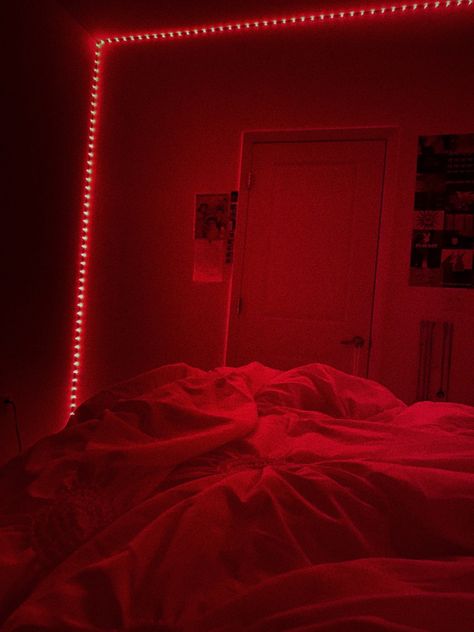 red lights Red Light Room, Bedroom Neon, Light Room, Red Lights, Red Light, Light Red, Neon, Lighting, Bedroom