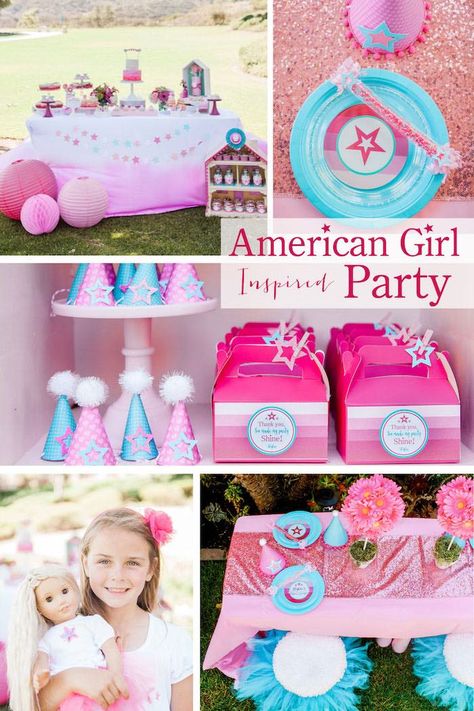 Party Details from an American Girl Doll Inspired Birthday Party via Kara's Party Ideas | KarasPartyIdeas.com | The Place for All Things Party! (2) Baby Doll Birthday Party, American Girl Party, Doll Birthday Party, American Girl Birthday Party, American Girl Birthday, American Girl Parties, Girl Parties, American Girl Crafts, 9th Birthday Parties