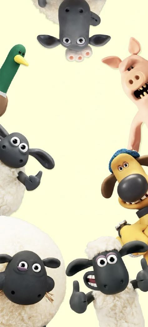 Sheep Cartoon Wallpaper, Timmy The Sheep Wallpaper, Shaun The Sheep Wallpapers Aesthetic, Shaun The Sheep Aesthetic, Cute Sheep Wallpaper, Timmy Shaun The Sheep, Gromit Wallpaper, Shaun The Sheep Wallpapers, Shawn The Sheep