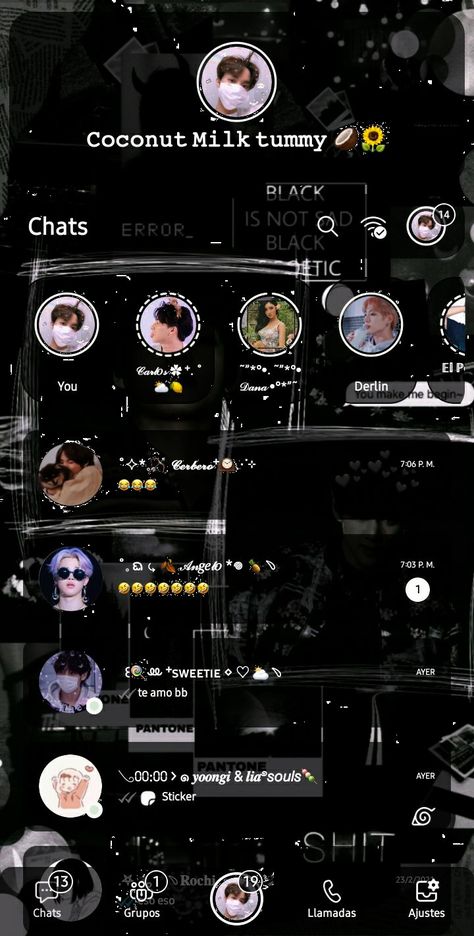 Apparently some of you are having problems with my themes, I am sorry for the inconvenience that you may have I am bringing up on it. ♡ Whatsapp Delta Themes, Delta Themes, Whatsapp Apps, Whatsapp Theme, Galaxy Theme, Korean Language Learning, Black Icon, Sorry For The Inconvenience, Themes App