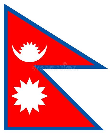 Flag Of Nepal. Nepal flag.. Illustration about pennon, combination, nepalese, crimson, jhanda, flag, double, logo, nonquadrilateral, faces, nepal, peace, national, pennons - 121689648 Nepal Ka Jhanda Ka Photo, Nepal Flag Image, Asia Flags, Nepali Flag, Flag Of Nepal, Air Force Badge, Nepal Flag, A Letter Wallpaper, Flag Image