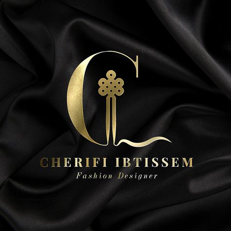 Fashion Designer Logo, for a stylist Cherifi Ibtissem, Designed by Ahmed BACHIR CHERIF Fashion Designer Logo, Designer Logo, Brand Identity Design, Identity Design, Brand Identity, Fashion Designer, Logo Design, ? Logo, Fashion Design