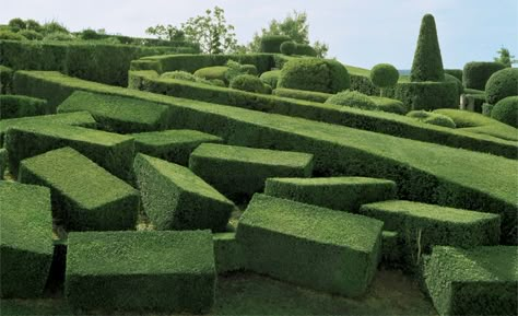 For the latest issues of PIN-UP, photographer Philippe Jarrigeon visited the Château de Marqueyssac in France to photograph the incredible… Hedge Maze, Garden Hedges, Topiary Garden, Formal Garden, Formal Gardens, French Photographers, French Garden, Plant Design, Land Art