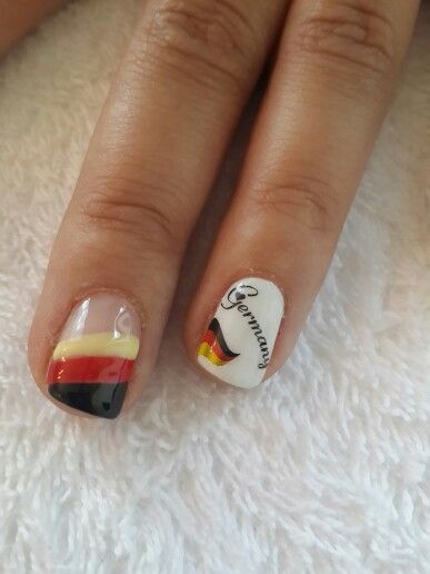 Germany flag German Flag Nails, Germany Nails, German Nails, Soccer Nails, Flag Nails, Germany Flag, Fall Nail Art Designs, German Flag, Family Roots