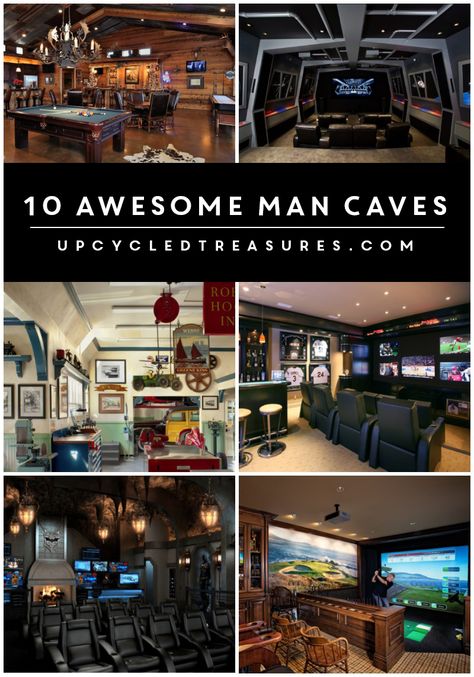 Every guy (and gal) should have their own special place to retreat. Check out these 10 awesome man cave ideas! Man Cave Designs, Dungeon Decor, Best Man Caves, Man Cave Ideas, Man Cave Design, Heineken Beer, Ultimate Man Cave, Man Cave Room, Man Cave Basement