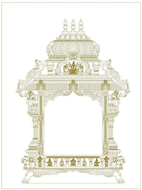 Temple Art Drawing, Mandir Drawing, Wooden Temple For Home, Temple Drawing, Mysore Painting, Wooden Temple, Buddhist Art Drawing, Indian Temple Architecture, Ancient Drawings