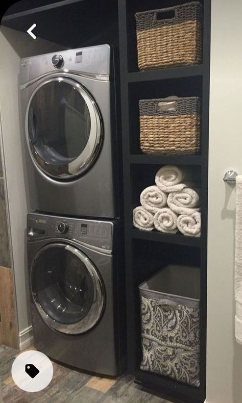 #laundryroondecor #laundry #laundryroomdesign Laundry Quotes, Perfect Laundry Room, Laundry Room Decorating, Stacked Laundry Room, Laundry Room Storage Shelves, Small Laundry Room Organization, Tiny Laundry Rooms, Room Storage Diy, Dream Laundry Room