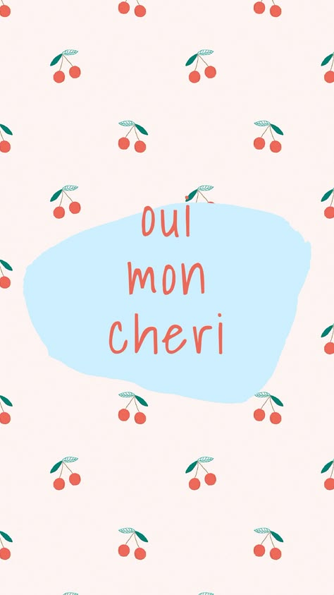 Psd quote on cherry pattern background social media post oui mon cheri | free image by rawpixel.com Patterned Wallpaper Iphone, Cherry Quotes, Steampunk Store, Vector Quotes, Cherry Pattern, Purple Wallpaper Iphone, Orange Wallpaper, Instagram Wallpaper, Wallpaper Space