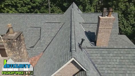 Drone footage of our client's beautiful home in Denver, NC. We did a full replacement on this roof due to significant storm damage. We installed a CertainTeed 50 year Grand Manor Colonial Slate shingl Estate Gray Shingles, Georgetown Gray Roof Shingles, Certainteed Grand Manor, Grand Manor Shingles, Colonial Slate Roof Shingles, Certainteed Shingles, Slate Roof Shingles, Gaf Timberline Shingles Slate, Gaf Timberline Hdz Shingles Charcoal