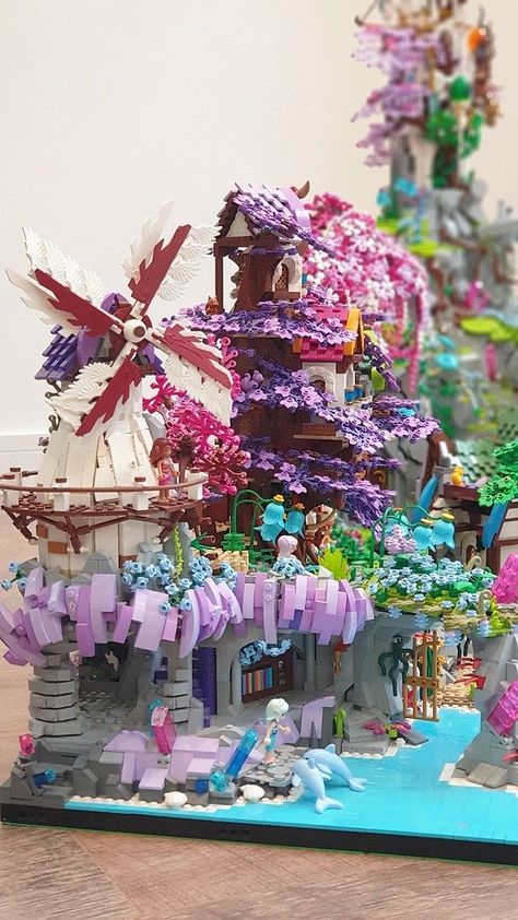 Aesthetic Lego Builds, Aesthetic Lego Sets, Aesthetic Legos, Elf Kingdom, Goblin Village, Aesthetic Lego, Lego Fairy, Dragon Sanctuary, Lego Aesthetic