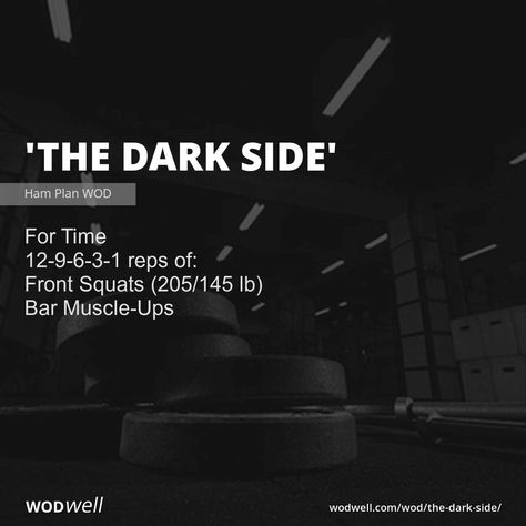 482 Front Squat Workouts (WODs) - For Time; 12-9-6-3-1 reps of:; Front Squats (205/145 lb); Bar Muscle-Ups Back Squat Workout Crossfit, Shoulder Wod Crossfit, Bench Press Wod Crossfit, Back Squat Wod Crossfit, Deadlift Wod Crossfit, Front Squat, Squat Workout, Dark Side, Crossfit