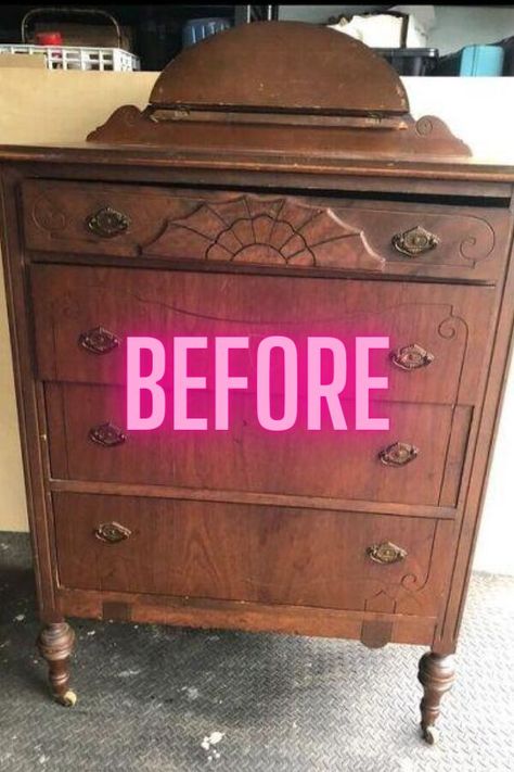 diy furniture flip upcycle ideas. #hometalk Vintage Dresser Makeover, Upcycle Ideas Diy, Diy Furniture Flip, Diy Dresser Makeover, Repurpose Furniture, Decor Makeover, Lampshade Makeover, Makeover Before And After, Pallet Furniture Living Room