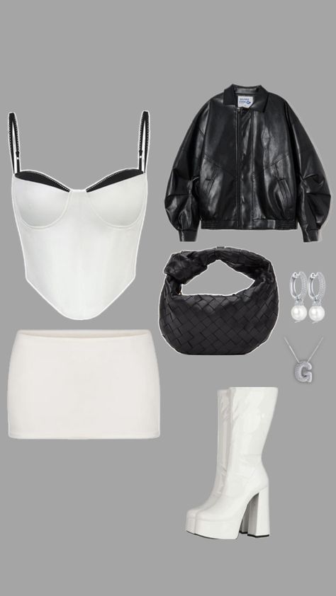 #concertoutfit #goingoutoutfit #sabrinacarpenter #girlyoutfit #whiteminiskirtoutfit #whiteminiskirt #ootd #datenight #barhopping #outfit #cuteclothes #platformboots #fashion #nyfw #fashionweek #nyc #miami #paris #milan #vegas White Mini Skirt Outfit, White Mini Skirt, Clothes Pictures, Event Outfit, Pretty Style, Going Out Outfits, Kpop Fashion Outfits, Fancy Outfits, Girly Outfits