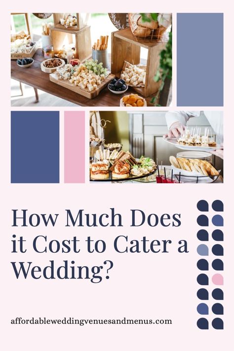 Image of catered food. Second image of waiter setting out appetizers. Text reads "how much does it cost to cater a wedding?" Wedding Caterer, Planner Books, Food Cost, Food Wedding, Reception Food, Food Stations, Weddings By Color, Catering Business, Wedding Budget