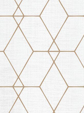 Hexagon Art, Repositionable Wallpaper, Wallpaper Off White, Hexagon Wallpaper, Art Deco Lines, Scandinavian Nursery, Wallpaper Panel, Lines Wallpaper, Room Makeovers