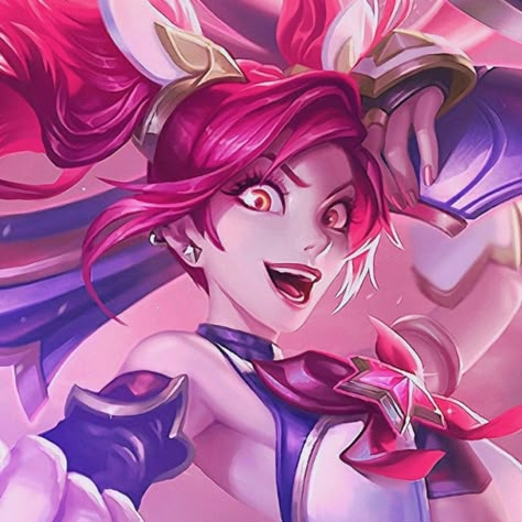 League Of Legends Aesthetic Pfp, Jinx League Of Legends Icon, Star Guardian Wallpaper, League Of Legends Icon, League Of Legends Star Guardian, Star Guardian Skins, Star Guardian Jinx, League Of Legends Universe, League Of Legends Kda