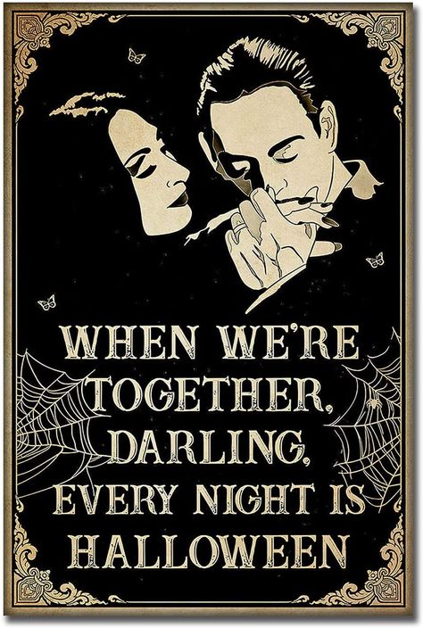 Addams Family Poster, Addams Morticia, Gomez And Morticia, Gomez Addams, Tin Wall Decor, Diy Projektit, Morticia Addams, The Addams Family, Halloween Greeting Card