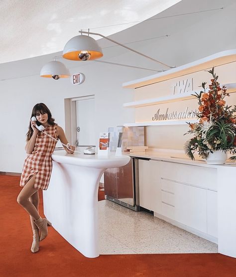 Twa Photoshoot, Airport Runway Photoshoot, Hotel Luggage Cart Photoshoot, Twa Hotel Photoshoot, Hotel Styled Shoot, Hotel Room Fashion Shoot, Twa Hotel, Twa Airport, Coffee Shop Design