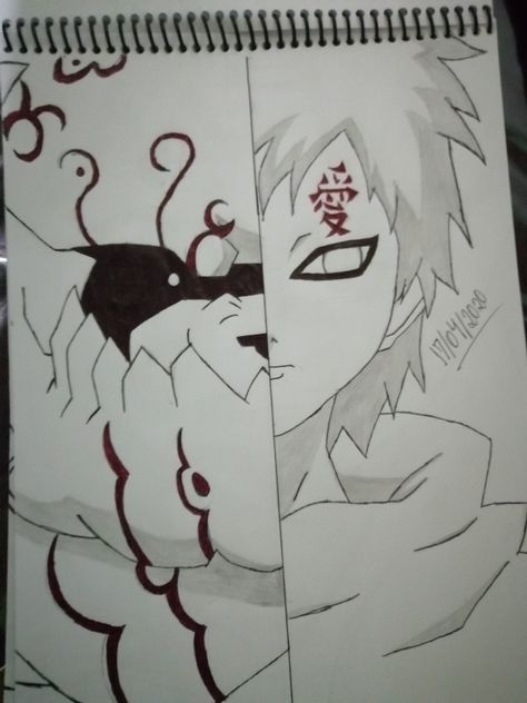 Gaara e Shukaku (Biju de uma calda) Gaara Drawing, Disney Princess Fan Art, Draw Ideas, Anime Drawing, Coraline, Drawing Inspo, Easy Drawings, Anime Drawings, Creative Ideas