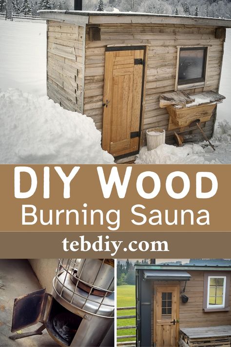 DIY Wood Burning Sauna Project For Cold Areas How To Build A Bathtub, How To Build Your Own Sauna, Off Grid Sauna, Backyard Sauna Diy, How To Build A Sauna, How To Build An Outdoor Sauna, Homemade Sauna Diy, Sauna Diy Outdoor, Diy Sauna Stove