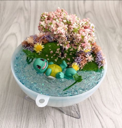 Pokemon Terrarium, 3d Pokemon, Pretty Crafts, Future Games, Makeup Pictures, Fairy Garden, Terrarium, Acai Bowl, Game Room