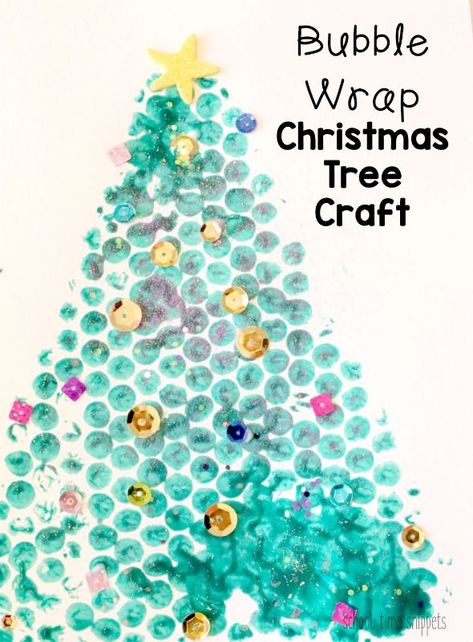 Make this simple Christmas craft for kids this holiday season using bubble wrap. This Christmas Tree Bubble Wrap Painting Activity will surely delight kids of all ages! Tree Craft For Preschool, Bubble Wrap Painting, Bubble Wrap Crafts, December Preschool, Bubble Wrap Art, Nursery Painting, Christmas Tree Craft, Crafts Preschool, Party Crafts