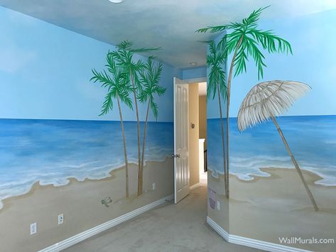 Ocean Wall Murals - Beach Theme - Underwater | Wall Murals by ColetteWall Murals by Colette Ocean Mural, Beach Wall Murals, Beach Mural, Wall Murals Diy, Beach Themed Bedroom, Beach Inspiration, Beach Room, Wall Murals Painted, Beach Theme Decor