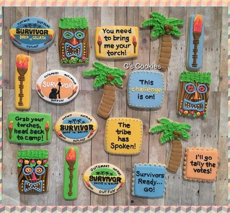 Survivor Theme, Survivor Tv Show, Survivor Idea, Survivor Show, Teacher Appreciation Themes, Survivor Tv, Homemade Gourmet, Survivor Party, 30th Bday Party