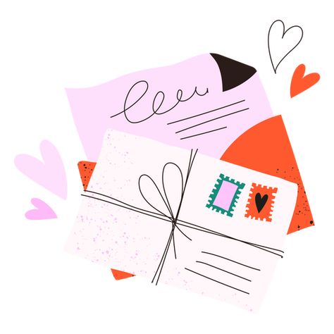 Love Letter Illustration, Letters Envelope, Envelope Png, Letter Illustration, Valentine Door Decorations, Doodle Png, Design Letters, Mo Design, Fantasy Art Landscapes