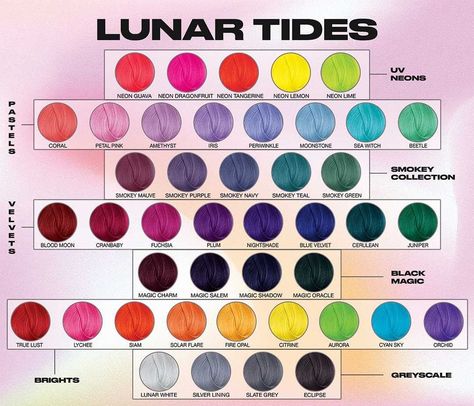 Lunar Tides Hair Dye, Hair Piercing, Hair Color Swatches, Lunar Tide, Cerulean Sea, Hair Colors Ideas, Magic Charms, Semi Permanent Hair Dye, Moon Princess