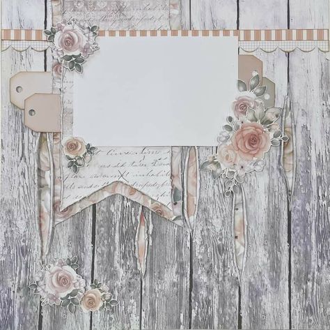 Vintage Wedding Scrapbooking Layouts, Scrapbook Book Ideas, Shabby Chic Scrapbook Layouts, Shabby Chic Scrapbooking, Family Scrapbook Layouts, Scrapbook Planning, Wedding Scrapbook Pages, Wedding Scrapbooking Layouts, Scrapbook Design Layout