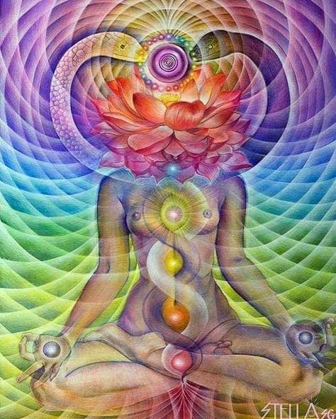 Art Chakra, Awakening Art, Art Hippie, Kundalini Awakening, Chakra Art, Psychadelic Art, Energy Art, Spiritual Artwork, Meditation Art