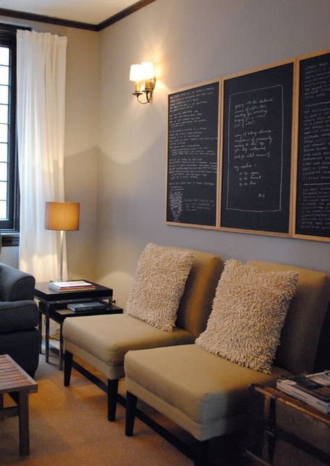 Scott’s Modern Heritage in Ottawa | Apartment Therapy Ottawa House, Modern Heritage, Bachelor Pad, Chalkboard Art, House Tour, Wood Burning Fireplace, Apartment Therapy, Ottawa, House Tours