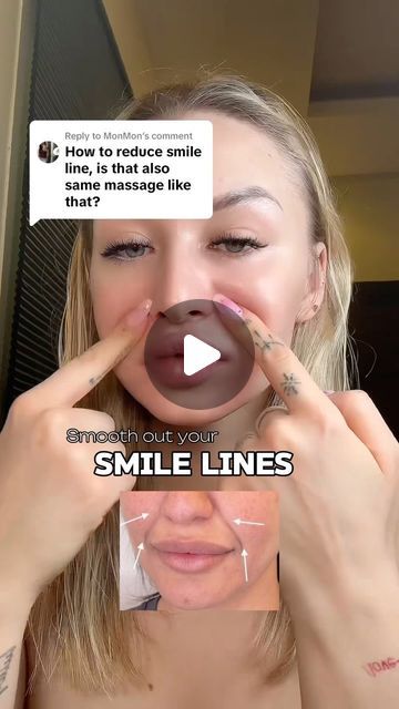 Smile Lines Massage, Facial Message For Slim Face, Smile Line Remove Exercise, Reduce Smile Lines Facial Exercises, Face Yoga Smile Lines, Smile Lines, Facial Exercises, Improve Circulation, Face Massage