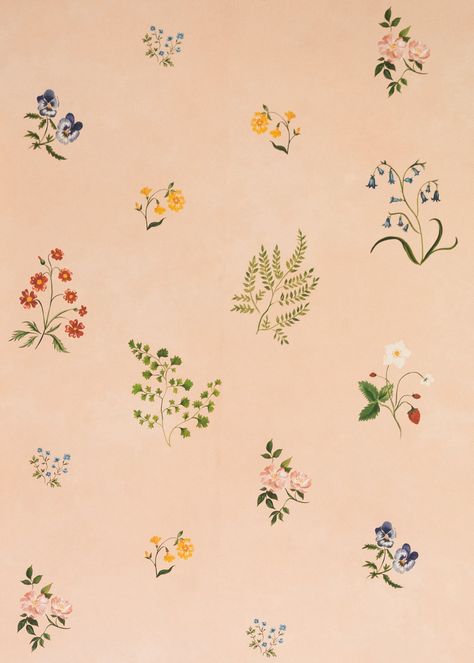 Tess Newall, Plant Study, Hand Painted Wallpaper, Plant Painting, Indian Rugs, Painting Wallpaper, Home Outfit, Architectural Digest, Flower Wallpaper