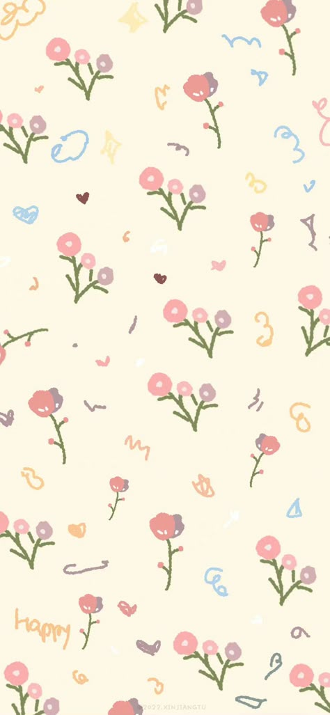 Wallpaper Wa, Pretty Wallpapers Tumblr, Cocoppa Wallpaper, Vintage Flowers Wallpaper, Iphone Wallpaper Kawaii, Wallpaper Flower, Floral Wallpaper Phone, Simple Phone Wallpapers, Cute Pastel Wallpaper