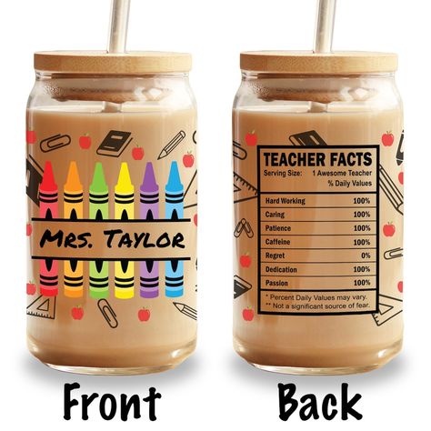 Appreciation Gifts Diy, Teacher Appreciation Gifts Diy, Cute Teacher Gifts, Teacher Tumbler, Appreciation Thank You, Teachers Diy, Projets Cricut, Teacher Personalized, School Teacher Gifts