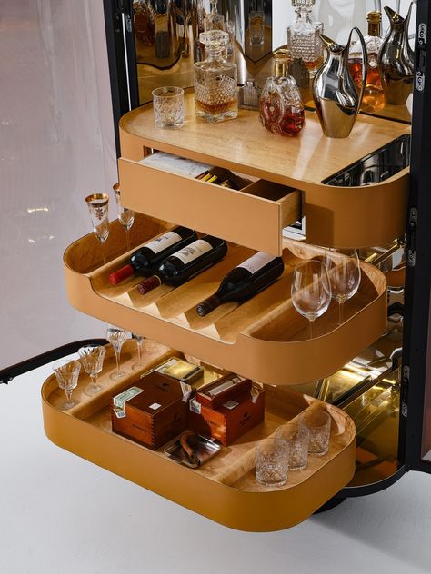 Serendipity Mini Bar — BENWU STUDIO Paris Bars, Bar Mobile, Millwork Details, Love For Life, Mahjong Set, Wine Dispenser, Bar Unit, Wired Glass, Bar Designs