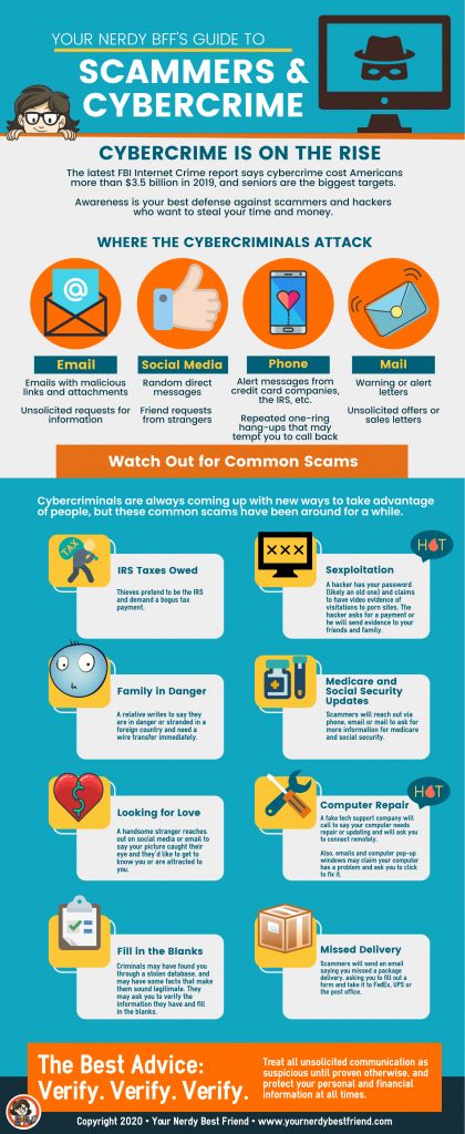 Cybercrime and Scammers Infographic 2020 | Your Nerdy Best Friend Cybersecurity Infographic, Workplace Technology, Cheerleading Photos, Safe Internet, Esl Lesson Plans, Sales Letter, Free Lesson Plans, Photo Pin, Information Graphics