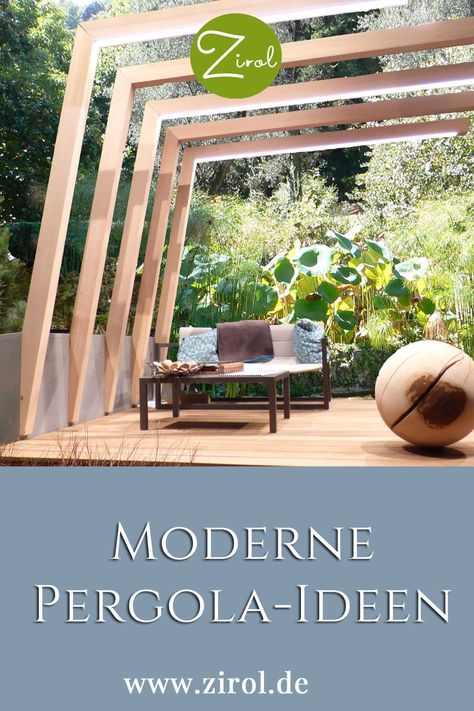 Pergola Holz Modern, Pergola Modern, Pergola Design, Backyard Greenhouse, Walled Garden, Pergola Designs, Outdoor Pergola, Roof Terrace, Garden Wall